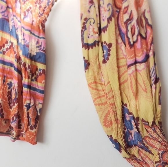 NEW! ANGIE Lace Up Boho Peplum Blouse 2X. - Picture 5 of 5